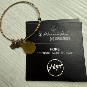 Alex and Ani Gold Hope Charm Bracelet